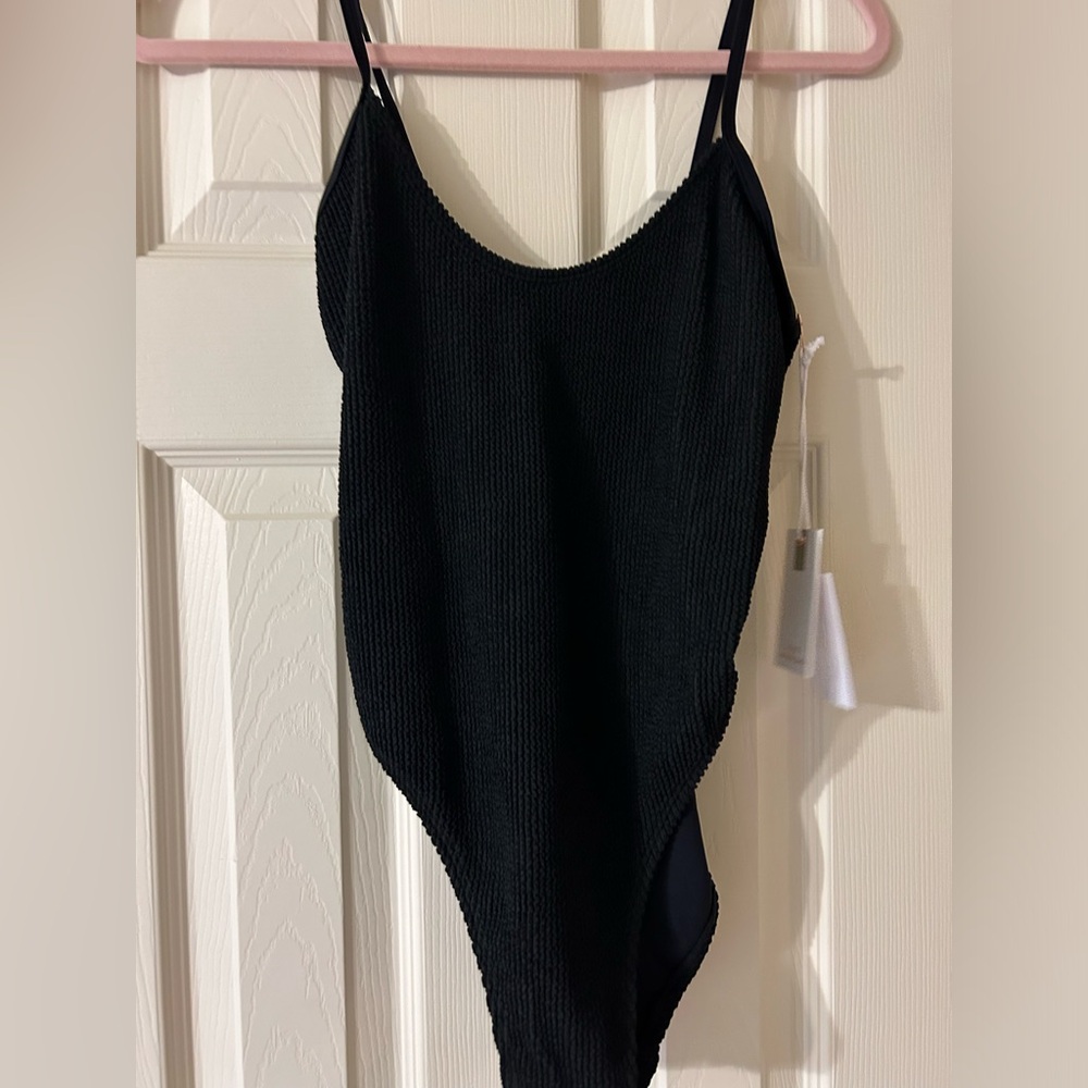 Good American Black Swimsuit/BodySuit NWT S/M $119